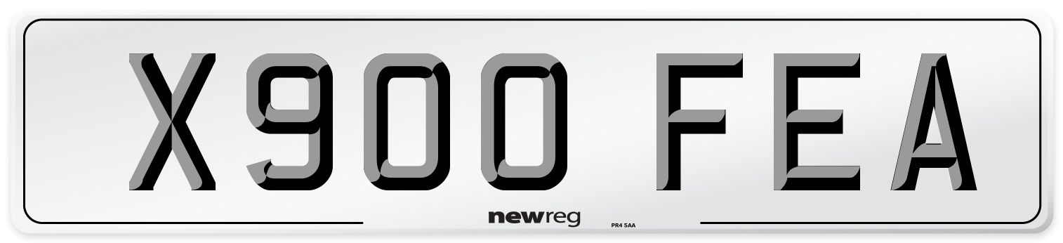 X900 FEA Number Plate from New Reg